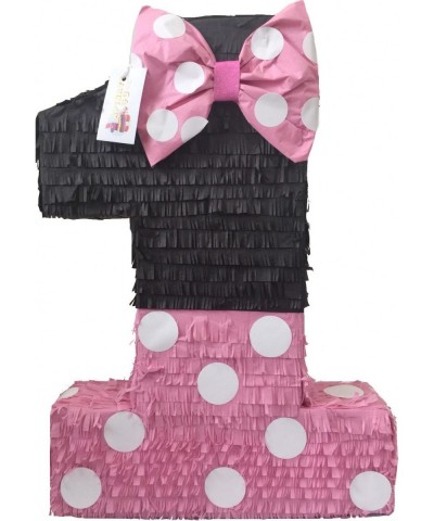 APINATA4U Large Light Pink & Black Number One Pinata 23" Tall $64.72 Piñatas