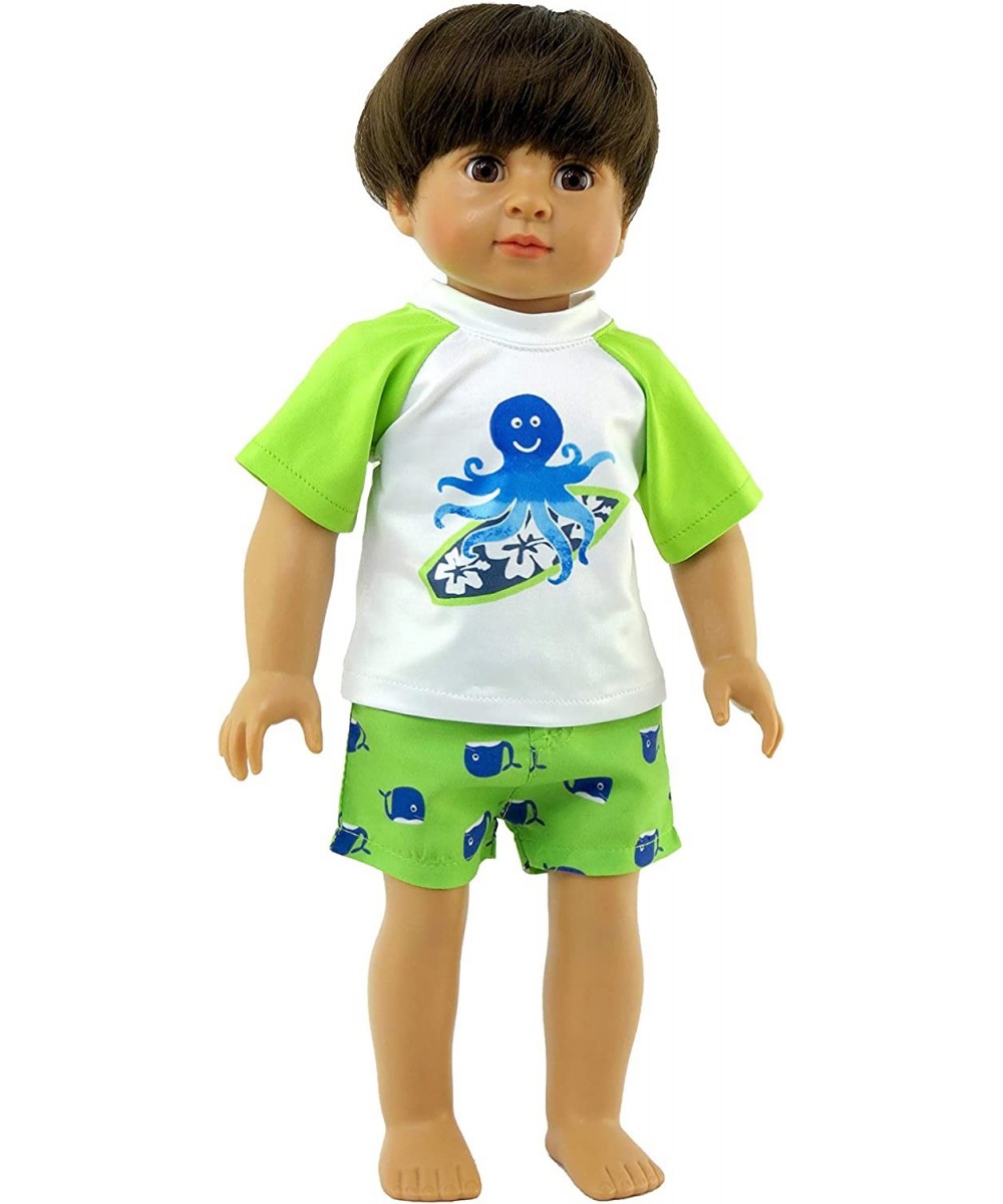 Boy’s Surfing Octopus Rash Guard and Swim Trunks Set Made for 18 inch Dolls $23.04 Doll Accessories