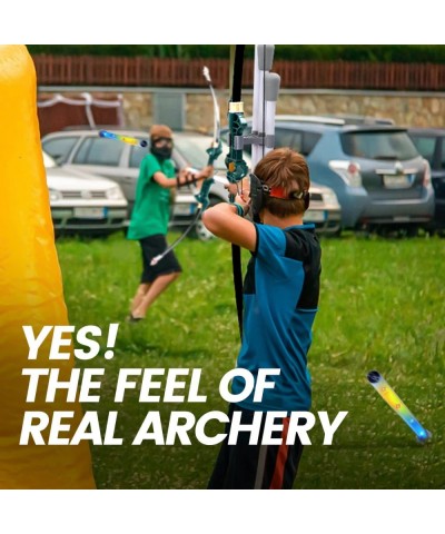 Fiberglass Bow and Arrow for Kids Archery Set with LED Flashing Lights 8 Arrows Indoor & Outdoor Toy for Kids Crossbow Shoot ...