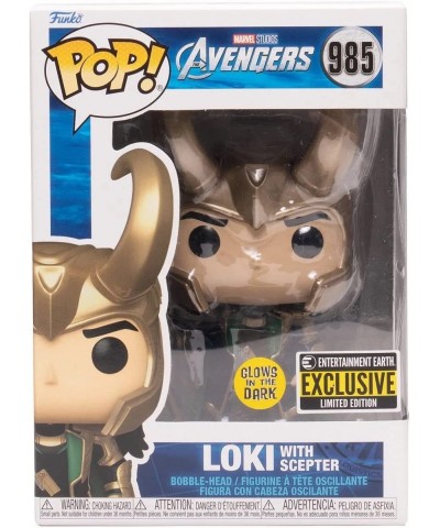 Marvel: Loki with Scepter (Glow in The Dark) Entertainment Earth Exclusive Funko Vinyl Figure (Bundled with Compatible Box Pr...