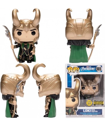 Marvel: Loki with Scepter (Glow in The Dark) Entertainment Earth Exclusive Funko Vinyl Figure (Bundled with Compatible Box Pr...