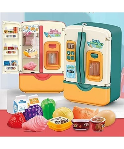 Kitchen Toys Fridge Refrigerator with Ice Dispenser Pretend Play Appliance for Kids Play Kitchen Set with Kitchen Playset Acc...