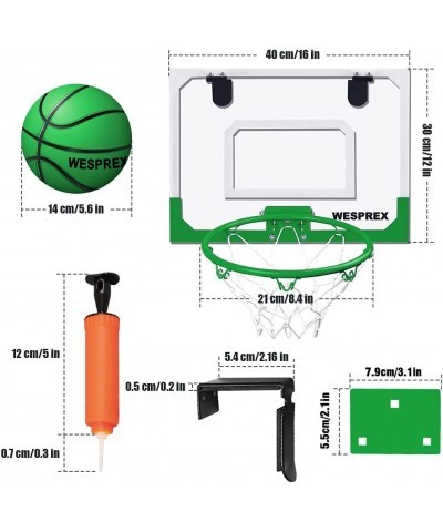 Indoor Mini Basketball Hoop Set for Kids with 2 Balls 16" x 12" Basketball Hoop for Door Wall Living Room and Office Use with...