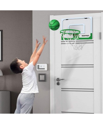 Indoor Mini Basketball Hoop Set for Kids with 2 Balls 16" x 12" Basketball Hoop for Door Wall Living Room and Office Use with...