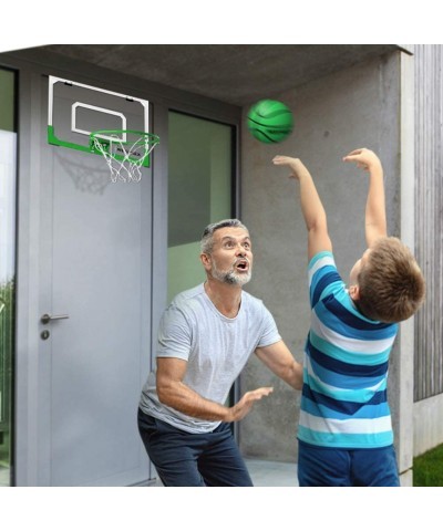 Indoor Mini Basketball Hoop Set for Kids with 2 Balls 16" x 12" Basketball Hoop for Door Wall Living Room and Office Use with...