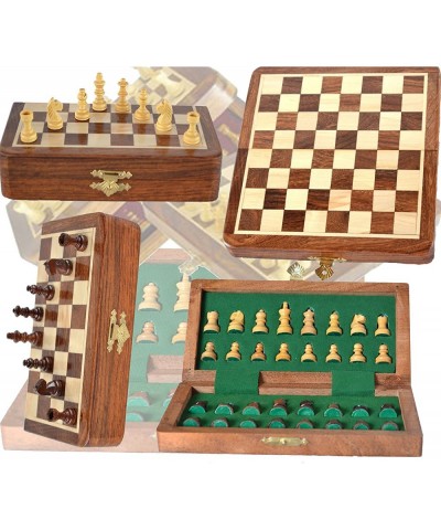 12x12” Chess Set Chess Set with Bag - Folding Standard Magnetic Travel Chess Board Game Handmade in Fine Acacia Wood with Sto...