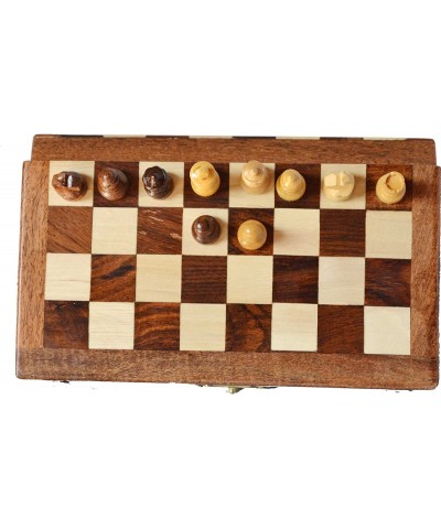 12x12” Chess Set Chess Set with Bag - Folding Standard Magnetic Travel Chess Board Game Handmade in Fine Acacia Wood with Sto...