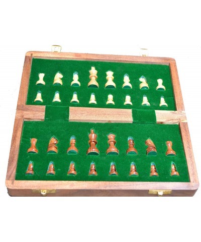 12x12” Chess Set Chess Set with Bag - Folding Standard Magnetic Travel Chess Board Game Handmade in Fine Acacia Wood with Sto...