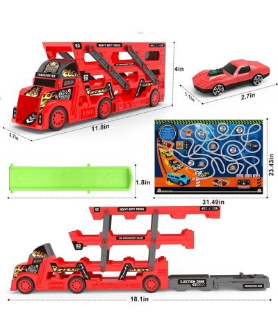 Toy Trucks for 3 4 5 Year Old Boys Truck Vehicle Carrier Transporter Toys Set for Kids Race Cars for Kids Ages 3-5 Birthday P...