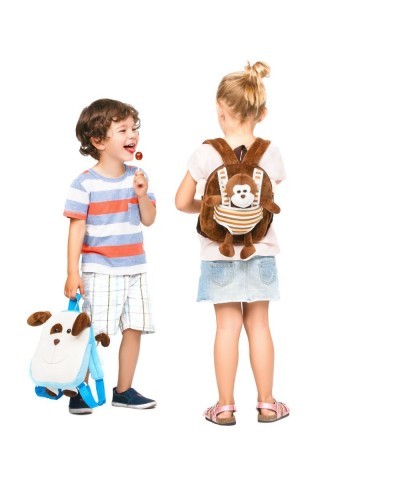 Cute Monkey Toy Toddler Backpack With Leash – Kids Stuffed Animal Toy Backpack For Boy Girl – Kids Backpacks For Boys And Gir...