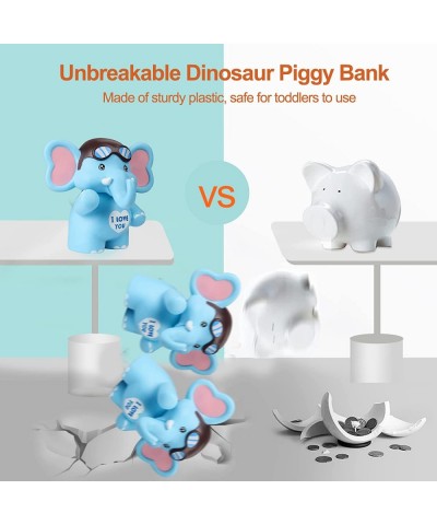 Piggy Bank for Boys Unbreakable Elephant Piggy Bank Girls Money Bank Practical Gifts Coin Bank for Birthday Baby Shower New Y...