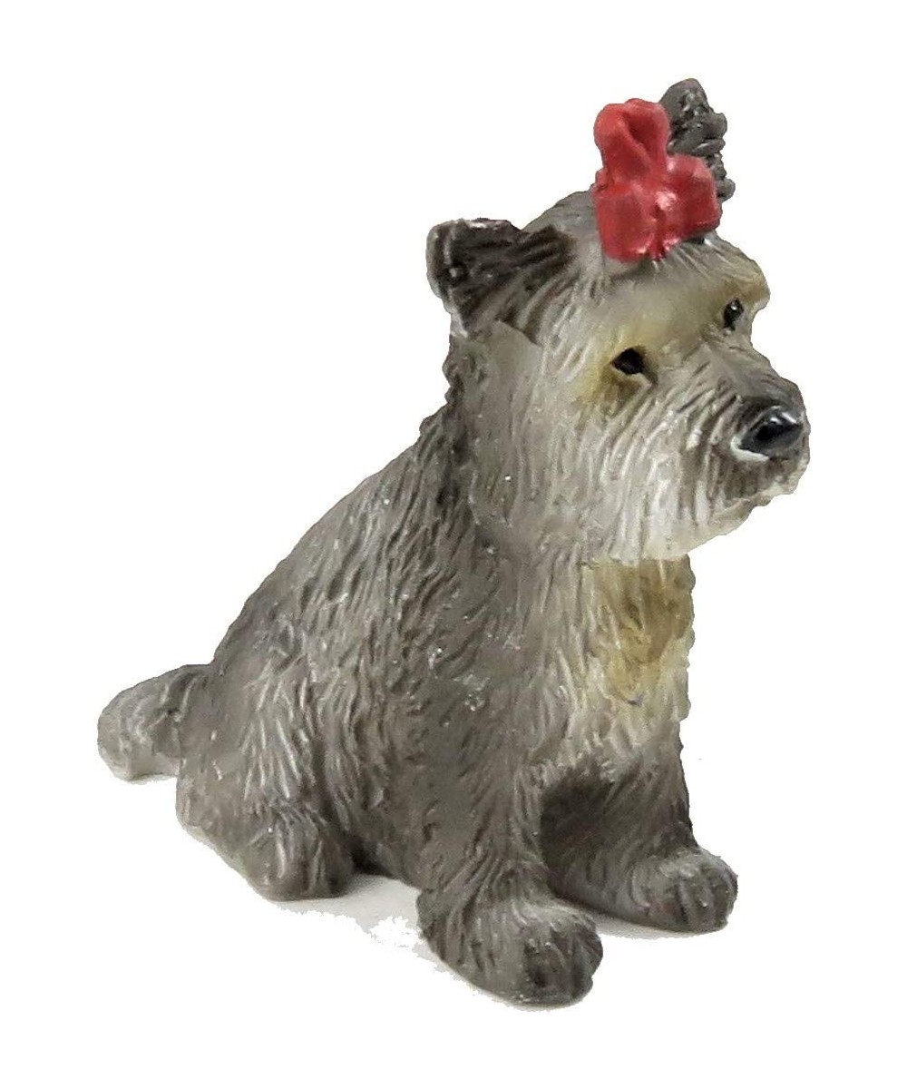 Dolls House Yorkshire Terrier Sitting Pet Yorkie Dog with Bow 1:12 Accessory $18.87 Dollhouse Accessories