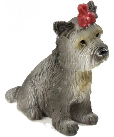 Dolls House Yorkshire Terrier Sitting Pet Yorkie Dog with Bow 1:12 Accessory $18.87 Dollhouse Accessories