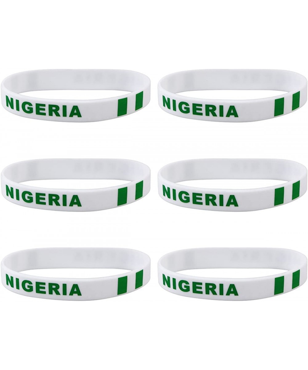 Inspirational Silicone Wristband Rubber Bracelet Fashion Sports Bracelet Unisex Teen Adult Pack of 6 (Nigeria) $16.67 Kids' D...