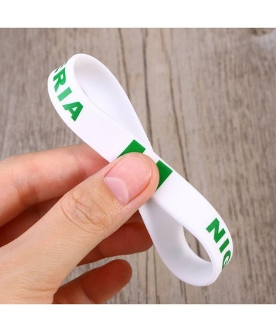 Inspirational Silicone Wristband Rubber Bracelet Fashion Sports Bracelet Unisex Teen Adult Pack of 6 (Nigeria) $16.67 Kids' D...