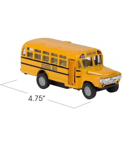 Diecast Yellow School Bus for Kids 4.75 Inch Classic School Bus Toy with Pullback Mechanism Durable Diecast Metal Party Favor...