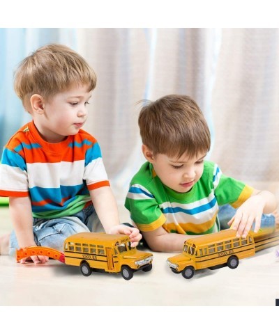 Diecast Yellow School Bus for Kids 4.75 Inch Classic School Bus Toy with Pullback Mechanism Durable Diecast Metal Party Favor...