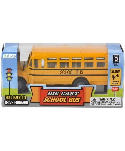 Diecast Yellow School Bus for Kids 4.75 Inch Classic School Bus Toy with Pullback Mechanism Durable Diecast Metal Party Favor...