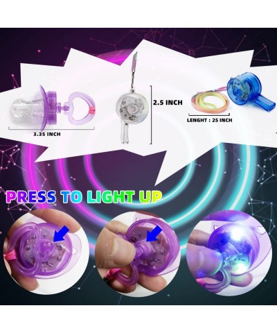 15Pcs Glow in the Dark Party Favors Supplies 5 Light up Round Whistles 5 Flashing Pacifier and 5 Glowing Mouthpieces for Kids...