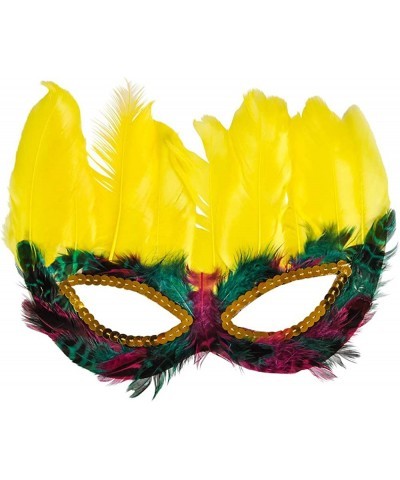 Mardi Gras Masks - (Pack of 50) Bulk Carnival Masquerade Mask Costume Party Supplies Feather Mardi Gras Decorations for Women...