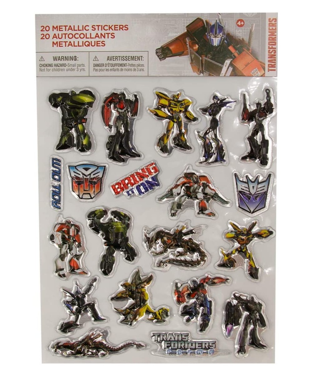 1 Sheet of (20) Transformers Metallic Stickers $12.88 Kids' Stickers