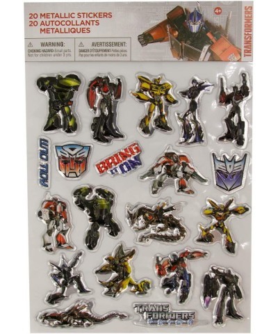 1 Sheet of (20) Transformers Metallic Stickers $12.88 Kids' Stickers