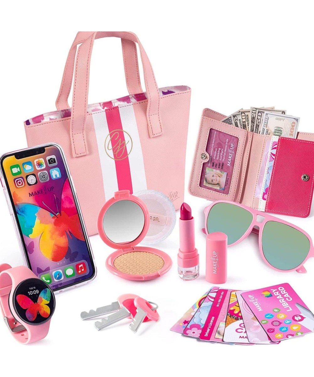 Little Beauty On The Go Pretend Play Kids Purse and Makeup Toy with Princess Pretend Makeup Smartphone Wallet Keys Credit and...