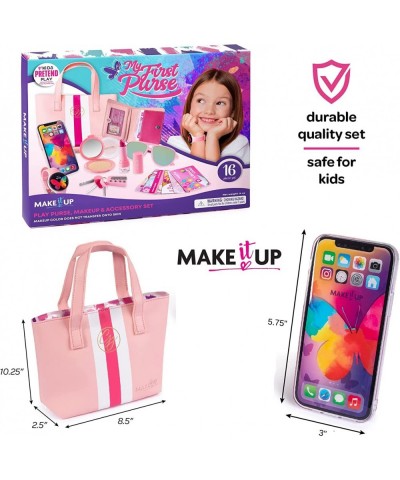 Little Beauty On The Go Pretend Play Kids Purse and Makeup Toy with Princess Pretend Makeup Smartphone Wallet Keys Credit and...