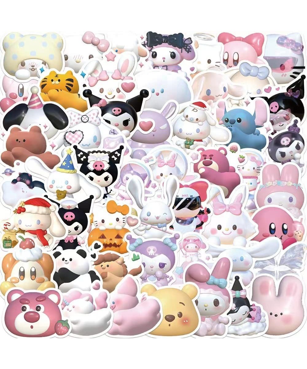 3D Kawaii Stickers 50Pcs Cartoon Stickers Cute Japanese Anime Sticker for Kids Teens Girls Adults $14.77 Kids' Stickers