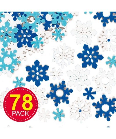 EX5442 Felt Snowflake Stickers - Pack of 78 for Kids' Crafts and Art Projects Cards Party Bags and Ornaments $16.46 Kids' Sti...