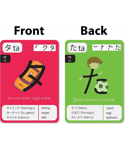 Japanese Hiragana & Katakana Mnemonic Flash Cards – Text & Audio Pronunciation - Educational Language Learning Resource for M...