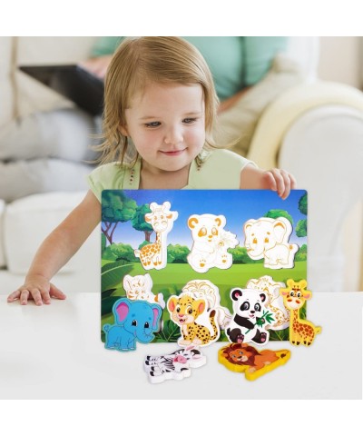 Wooden Puzzles for Toddlers Chunky Puzzle (6 Pcs) Animal Puzzles for Kids Ages 1-3+ $16.52 Pegged Puzzles