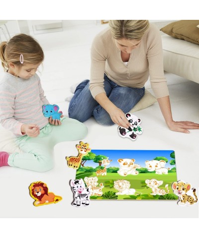 Wooden Puzzles for Toddlers Chunky Puzzle (6 Pcs) Animal Puzzles for Kids Ages 1-3+ $16.52 Pegged Puzzles