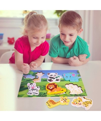 Wooden Puzzles for Toddlers Chunky Puzzle (6 Pcs) Animal Puzzles for Kids Ages 1-3+ $16.52 Pegged Puzzles