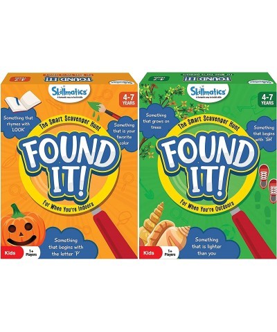 Found It - Indoor + Outdoor Edition Bundle | Super Fun & Smart Scavenger Hunt | Gifts for Ages 4-7 $44.29 Board Games