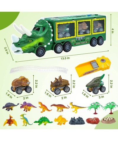 Kids Dinosaur Truck Toys for 3 4 5 6 7 Year Old Boys Girls with 20-in-1Dinosaur Toys Light Music and Growl 3 Dinosaur Pull Ba...