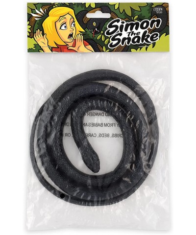 Simon The Snake - Realistic Rubber Fake Snake Toy- Hilarious Prank That Will Scare Your Friends & Family - Black Play Plastic...