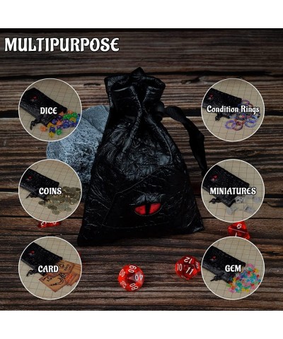 Drawstring Bag PU Leather Dice Pouch Perfect for RPG D&D Game $21.00 Game Accessories