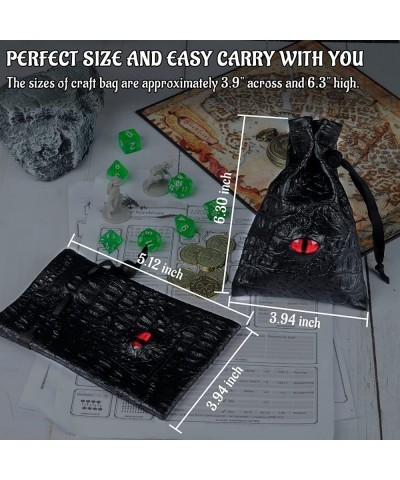 Drawstring Bag PU Leather Dice Pouch Perfect for RPG D&D Game $21.00 Game Accessories