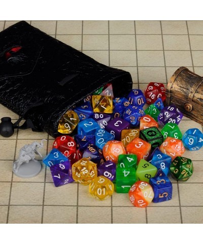 Drawstring Bag PU Leather Dice Pouch Perfect for RPG D&D Game $21.00 Game Accessories