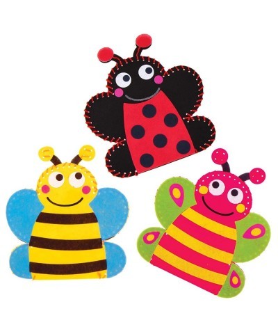 AT618 Bug Hand Puppet Sewing Kits - Pack of 3 Story Telling Introduction to Sewing for Kids Great for Art Parties Schools and...