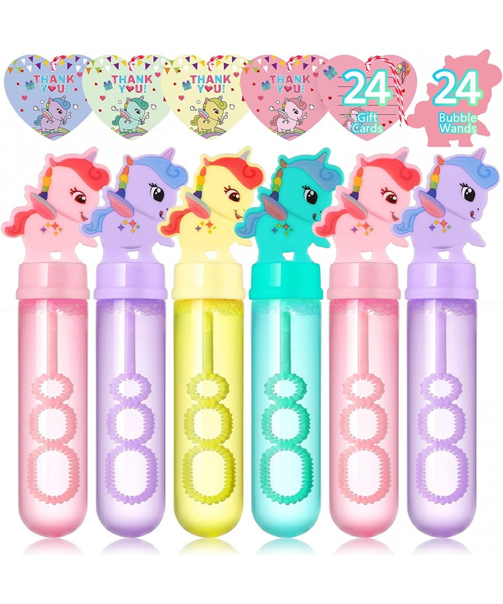 24Pcs Unicorn Bubbles Wands Unicorn Birthday Party Favors Bubbles for Kids Outdoor Toys Goodie Bags Filler Bubble Blowing Toy...