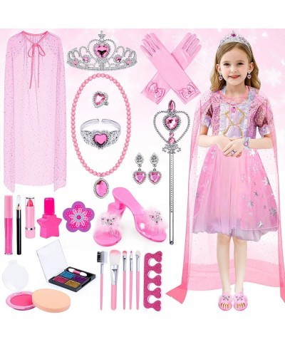 Princess Dress Up Pretend Play Princess Jewelry Toy Princess Accessories Real Makeup Toys for Kids Makeup Kit for Girls Toys ...