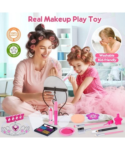 Princess Dress Up Pretend Play Princess Jewelry Toy Princess Accessories Real Makeup Toys for Kids Makeup Kit for Girls Toys ...