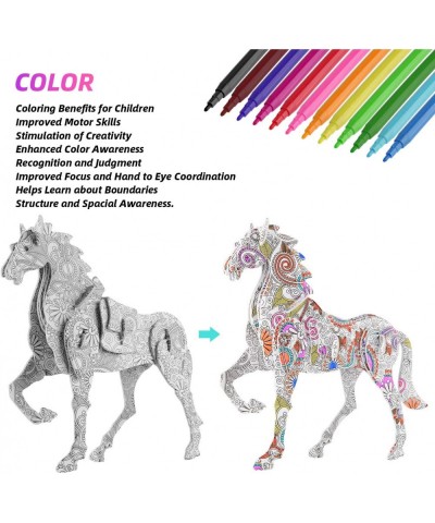 3D Coloring Puzzle Set 4 Animals Painting Puzzles with 12 Pen Markers Creativity DIY Gift for Boys Girls Age 6 Months+ $33.80...