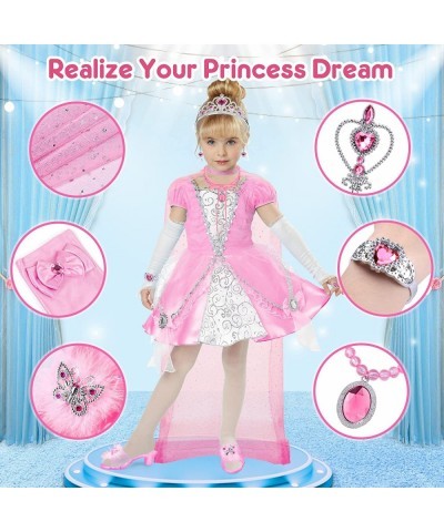 Princess Dress Up Pretend Play Princess Jewelry Toy Princess Accessories Real Makeup Toys for Kids Makeup Kit for Girls Toys ...