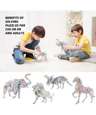 3D Coloring Puzzle Set 4 Animals Painting Puzzles with 12 Pen Markers Creativity DIY Gift for Boys Girls Age 6 Months+ $33.80...