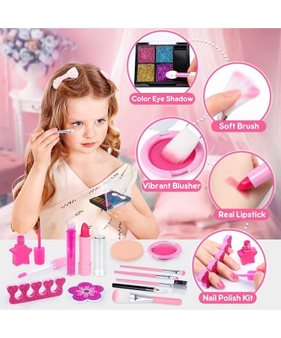 Princess Dress Up Pretend Play Princess Jewelry Toy Princess Accessories Real Makeup Toys for Kids Makeup Kit for Girls Toys ...