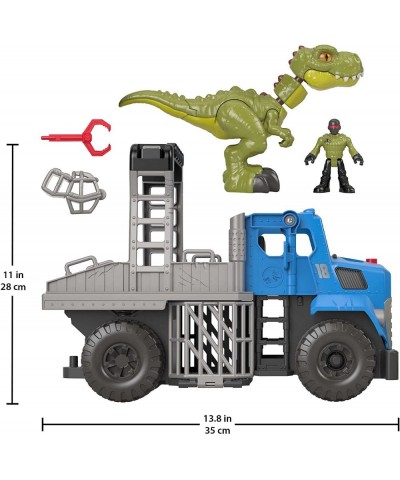 Fisher-Price Imaginext Jurassic World Dominion Break Out Dino Hauler T. Rex Dinosaur and Vehicle Set for Preschool Kids Ages ...