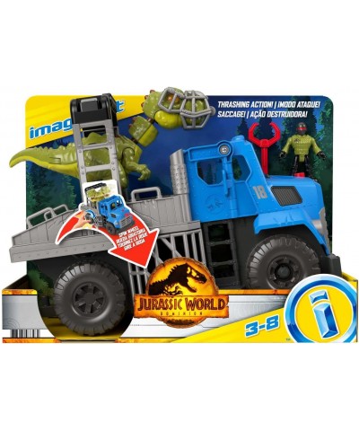 Fisher-Price Imaginext Jurassic World Dominion Break Out Dino Hauler T. Rex Dinosaur and Vehicle Set for Preschool Kids Ages ...